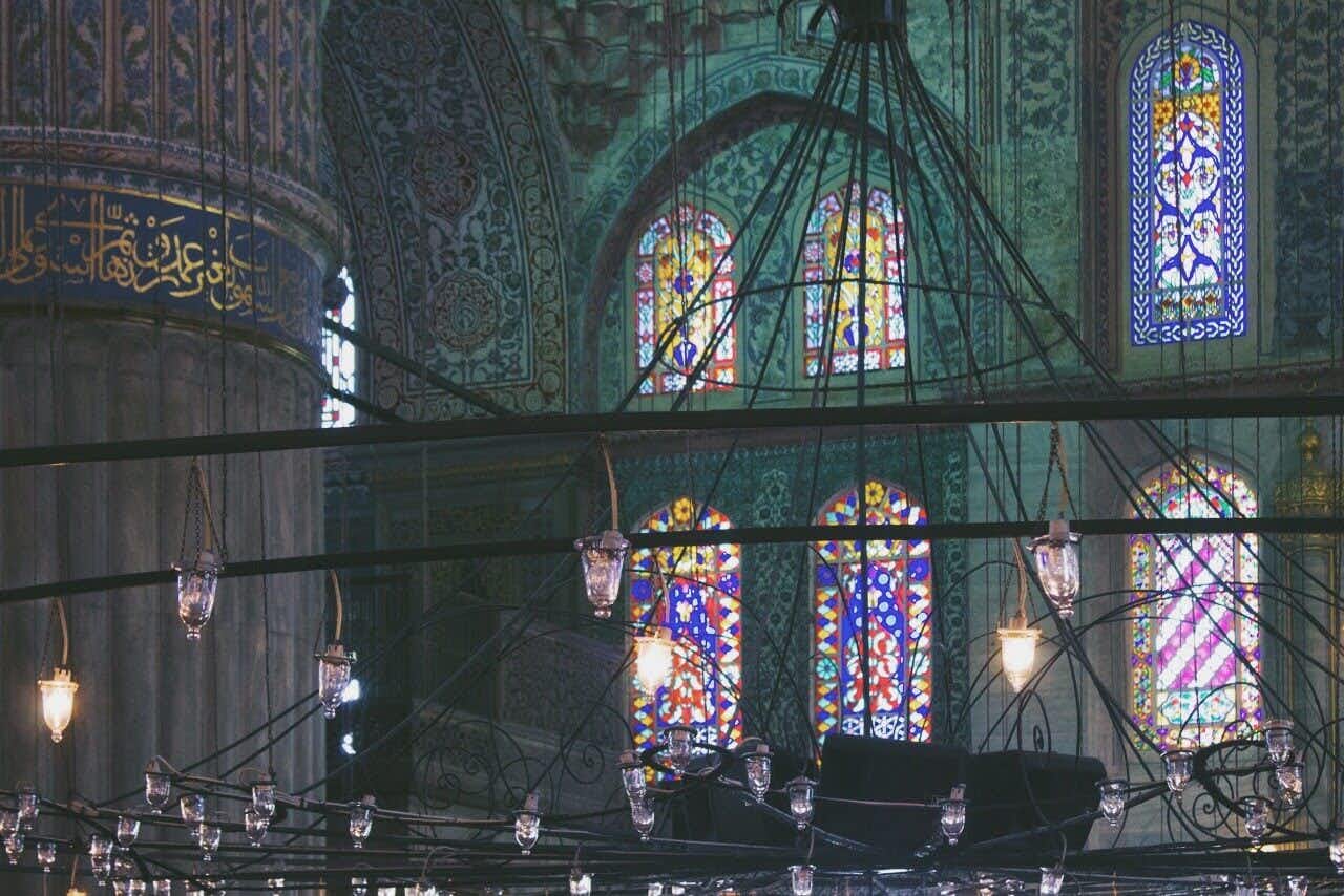 Chandelier in a Mosque image